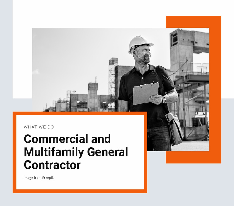 Miltifamily general contractor eCommerce Template