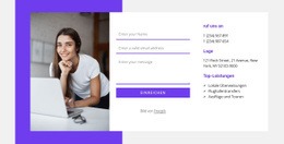 Exklusiver Website-Builder Für Kontaktieren Sie Uns Mit Form Und Bild