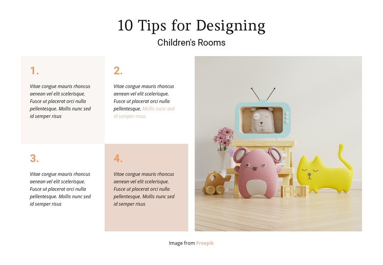 Children's rooms Webflow Template Alternative