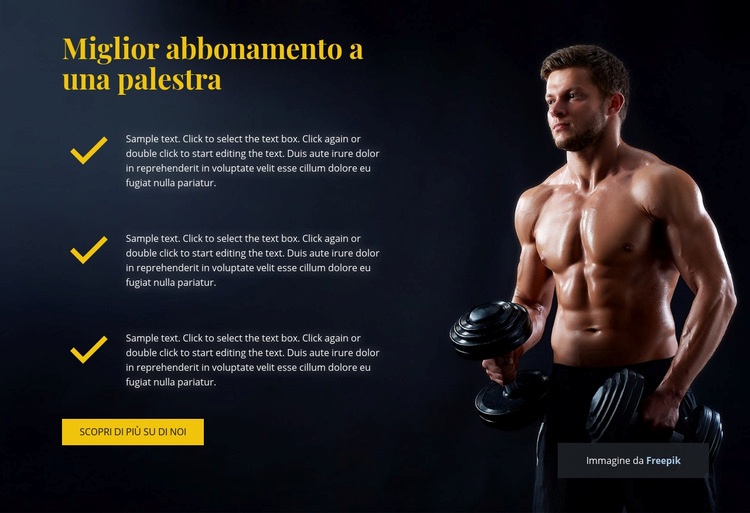 Miglior abbonamento a una palestra Modelli di Website Builder