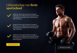 Pagina-Indeling Voor Beste Sportschoollidmaatschap