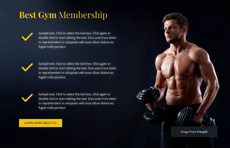 Best Gym Membership One Page Template