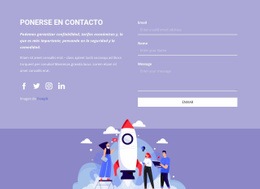 Diseñador De Sitios Web Para Texto E Imagen Del Formulario De Contacto