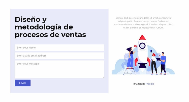 Formulario de contacto de la empresa Diseño de páginas web