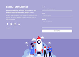 Modèle De Conception Pour Formulaire De Contact Texte Et Image