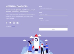 Progettista Di Siti Web Per Testo E Immagine Del Modulo Di Contatto