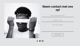 Multifunctionele Websitebouwer Voor Neem Contact Met Ons En Sociale Iconen