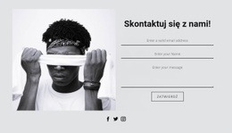 Gotowy Do Użycia Projekt Witryny Dla Skontaktuj Się Z Nami I Ikony Społecznościowe