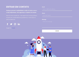 Texto E Imagem Do Formulário De Contato - Modelo De Site Simples