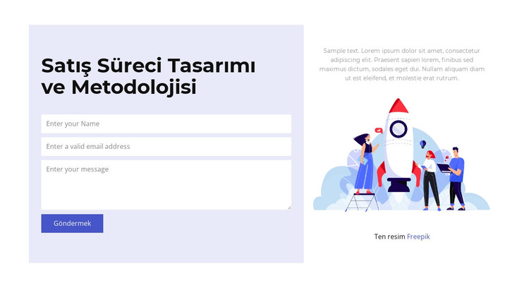 Şirket iletişim formu HTML Şablonu