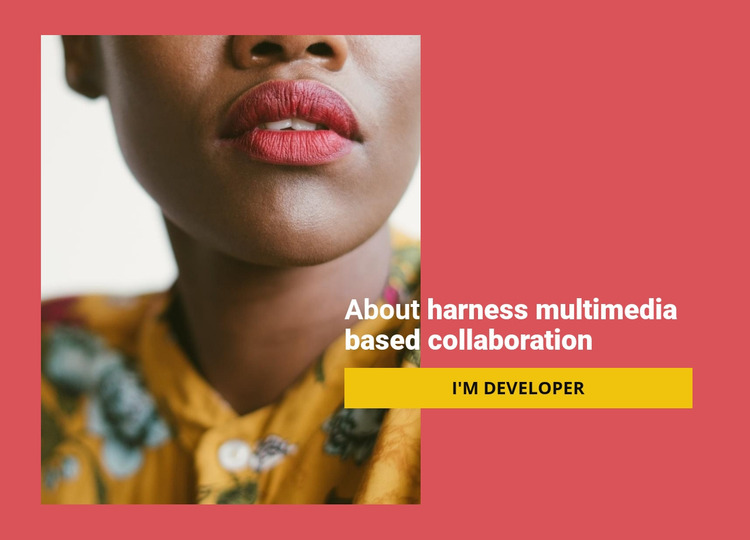 About our collaboration Website Mockup