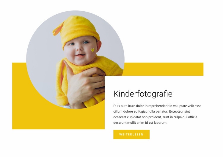 Kinderfotograf Eine Seitenvorlage