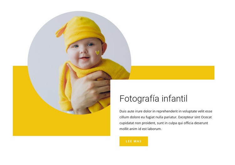 Fotógrafo infantil Página de destino