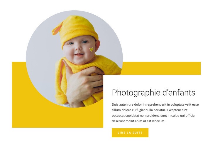 Photographe pour enfants Modèle HTML5