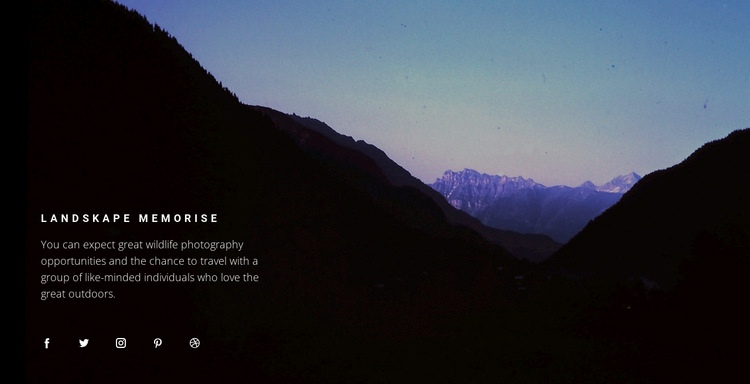 Mountain gorge Homepage Design
