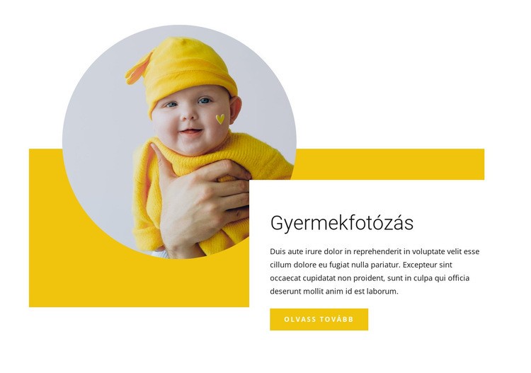 Gyermekfotós HTML Sablon
