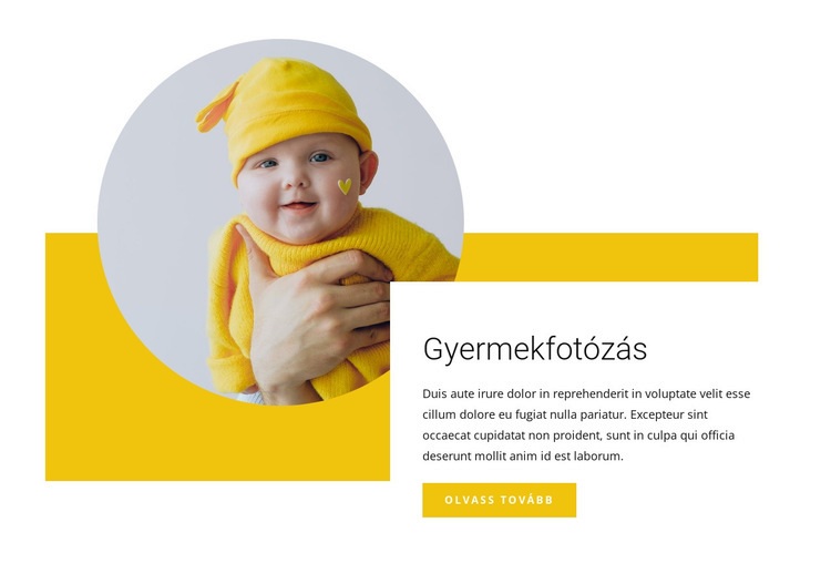 Gyermekfotós Weboldal tervezés
