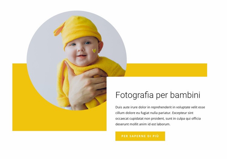 Fotografo per bambini Mockup del sito web