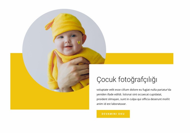 Çocuk fotoğrafçısı Açılış sayfası
