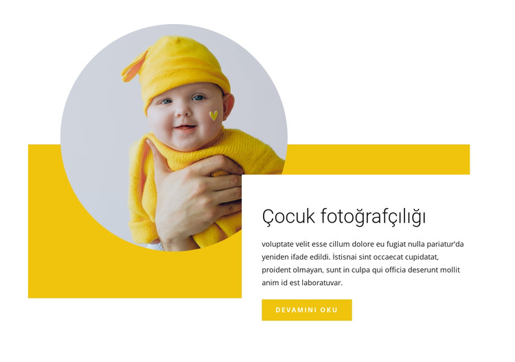 Çocuk fotoğrafçısı Web Sitesi Şablonu