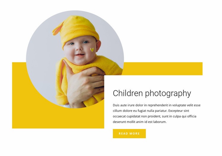 Children's photographer Web Page Design