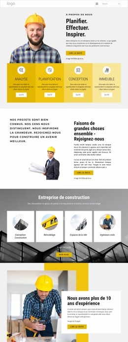 Projets De Construction - Créateur De Sites Web Modernes