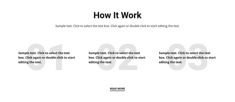 How it work One Page Template