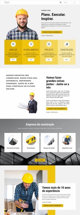 Projetos De Construção Design Do Site