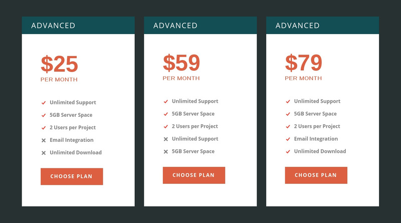 Premium pricing Wix Template Alternative