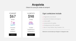 Layout CSS Per Piani Standard E Illimitati