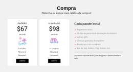 Planos Padrão E Ilimitados - Modelo HTML5 Gratuito