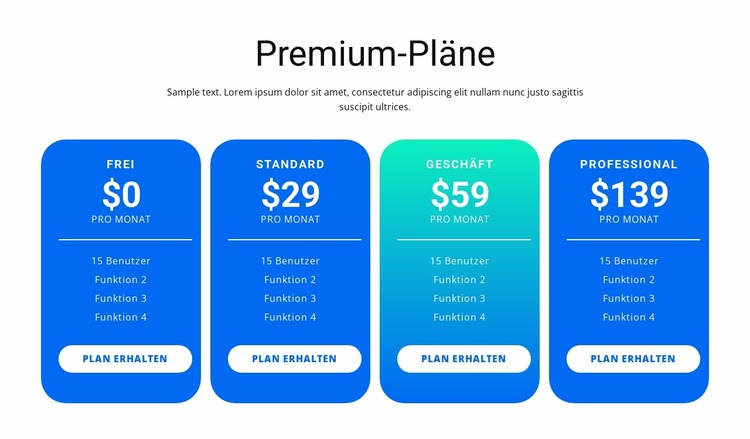Premium Plans Joomla Vorlage
