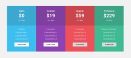 Tabla De Precios De Colores - Inspiración De Plantilla HTML5
