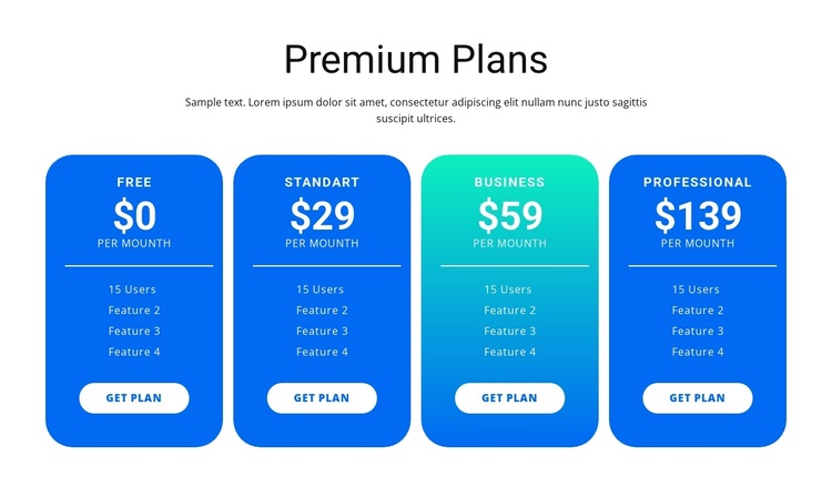 Premium Plans Joomla Template
