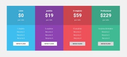 Tabela De Preços Colorida – Design Responsivo