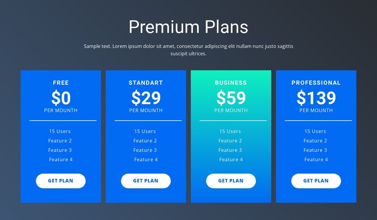 Value-based pricing CSS Template
