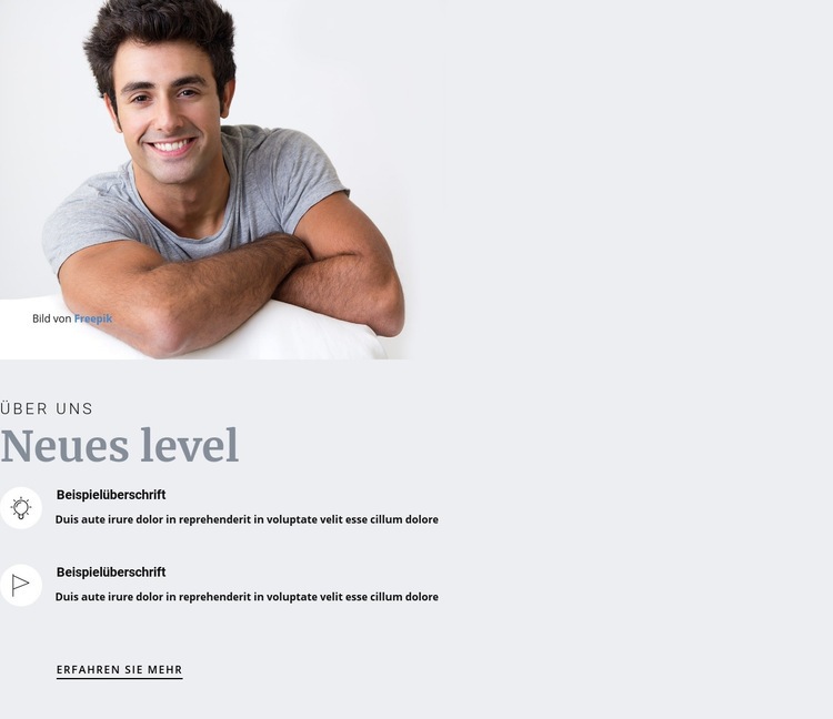 Neues level Website design