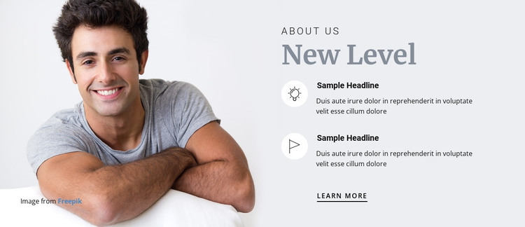 New Level HTML Template