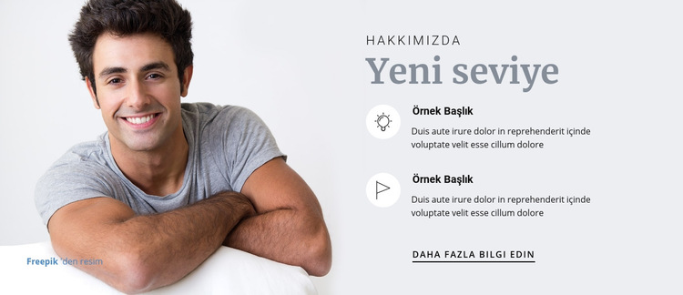 Yeni seviye Web Sitesi Şablonu