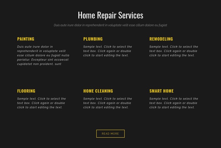 Residential services CSS Template