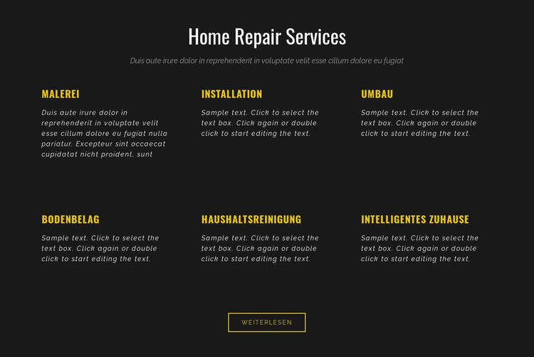 Dienstleistungen für Wohngebäude HTML-Vorlage