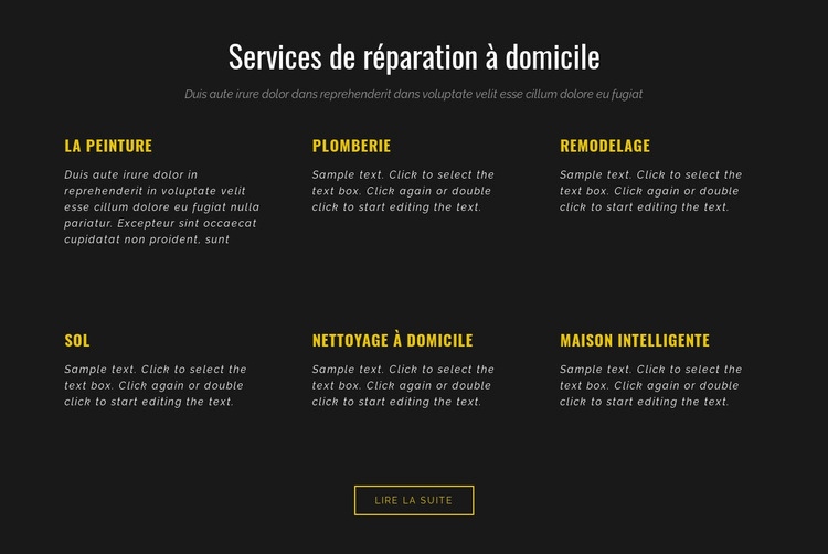 Services résidentiels Créateur de site Web HTML