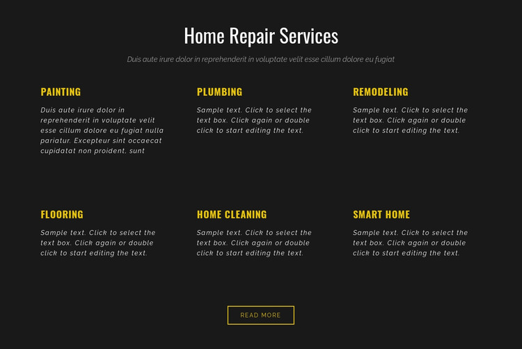 Residential services Homepage Design