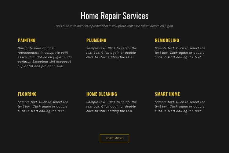 Residential services Html Code Example