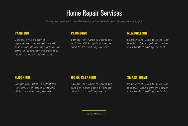 Residential services One Page Template