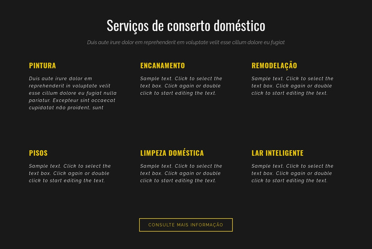 Serviços residenciais Modelo HTML