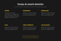 Modelo HTML5 Incrível Para Serviços Residenciais