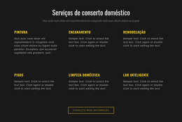 Serviços Residenciais - Modelo Joomla Personalizado