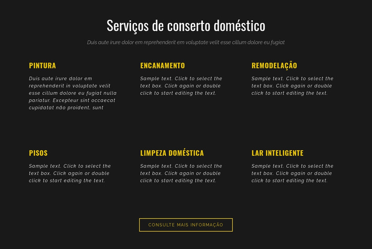 Serviços residenciais Template Joomla