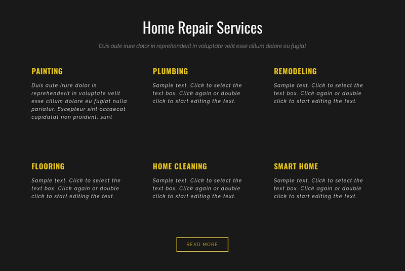 Residential services Web Page Design